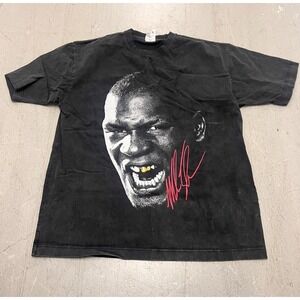 Everlast Mike Tyson Heavy Cotton T-Shirt Men's Black Graphic Boxing Sports - XL